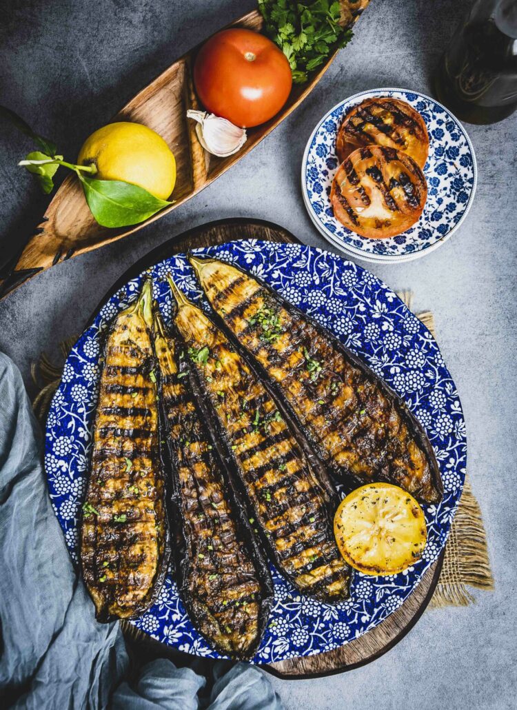 aubergines grillées